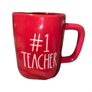 RAE DUNN TEACHER MUG RED